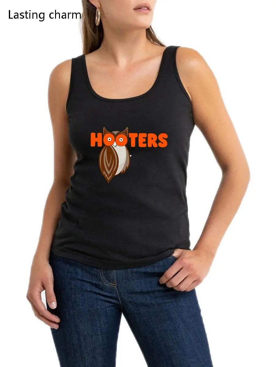 Spoon and fork cliparts hooters logo Long Tank Top Women&