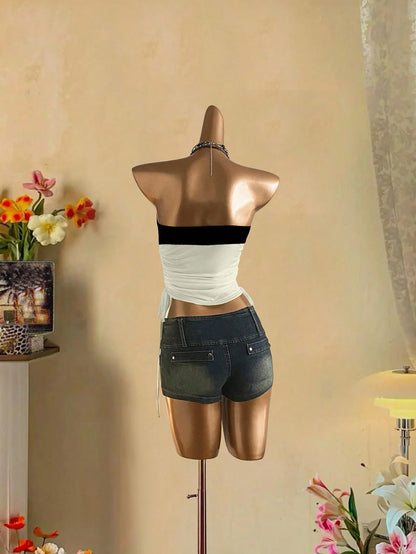 cropped top  ，Women&