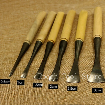 Hand Wood Carving Tools Set Woodworking Chisels with Flat Knife Round Knife for Hand-Carved Sculptures &amp; Decorative Engraving