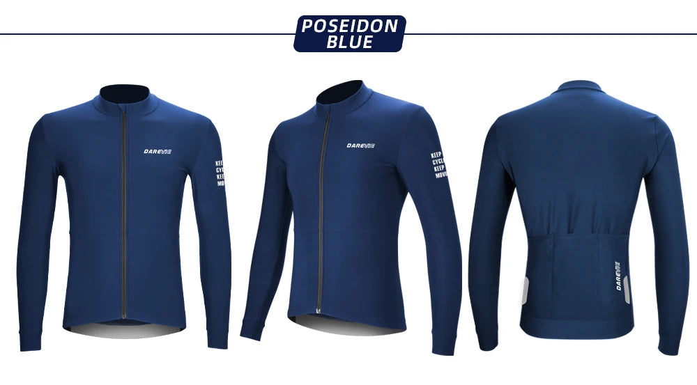 DAREVIE Cycling Jersey Winter Thermal Fleece Cycling Jersey Men Long Sleeve Hot Warm Soft Brushed Breathable Bicycle Clothing