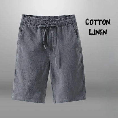 Men Shorts for Men Cotton Linen Casual Breathable Beach Shorts Men&