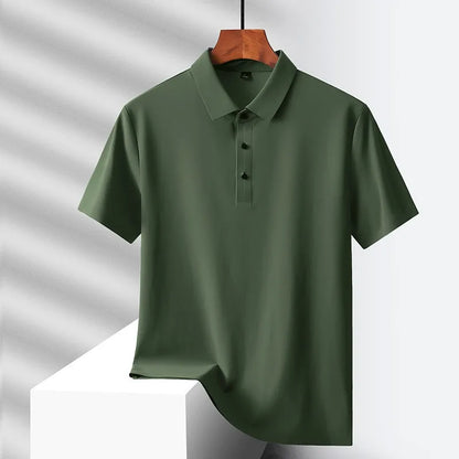 2025 new Polo T shirt for Men White Casual Short Sleeve Golf Polo Shirts Homme New Summer Clothes High Quality Ropa Hombre