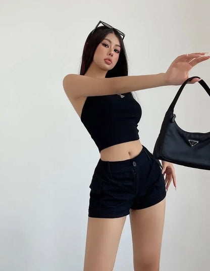 Short Pants Woman High Waist Shorts for Women Cotton Harajuku Fashion Summer Youthful Wholesale XL Elegant Classic Stretchy Hot