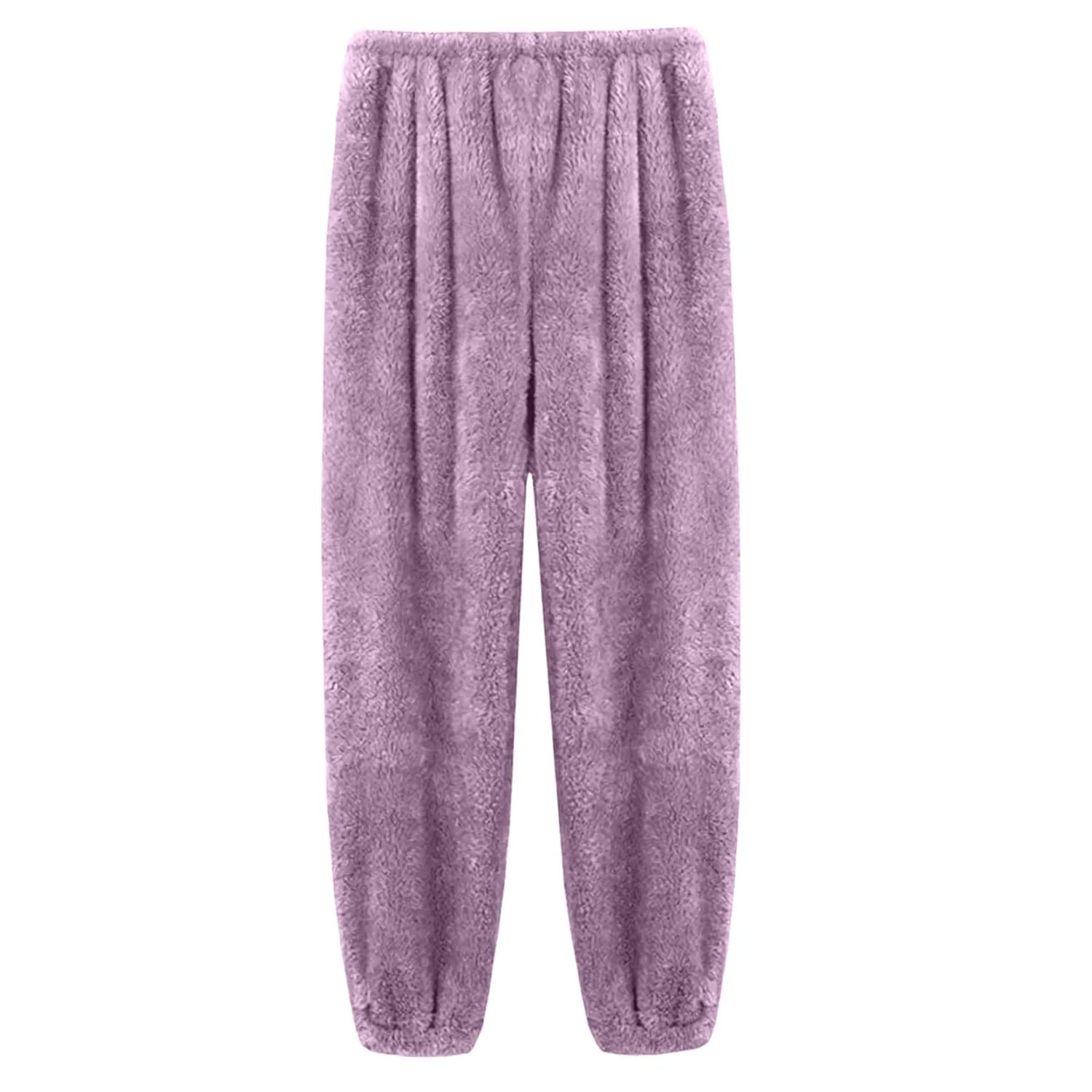 Pajamas Pants For Women Warm Winter Solid Color Sleepwear Pyjamas Plush Pants Women Nightwear Fashionable Home Wear