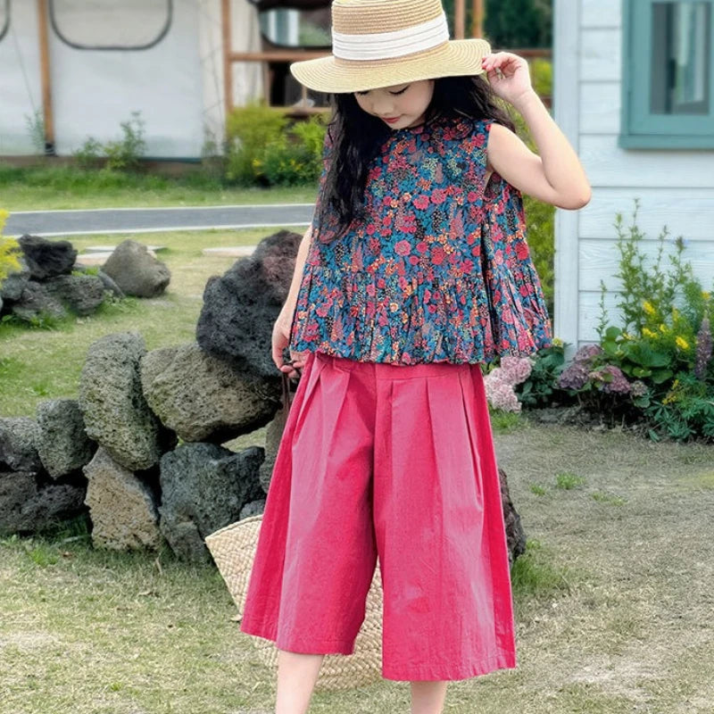 Kids Girl Clothes Summer Suits for Girls 12 14 Years Old Clothing Sets 4 7 Children 11 Korean Children&