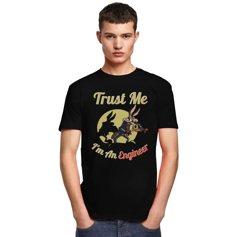 Custom Trust Me Im An Engineer T Shirts for Men 100% Cotton Tee Tops Tshirt Short-Sleeve Fashion T-shirt
