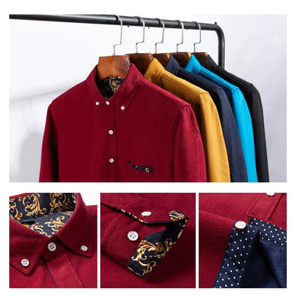 Mens Clothing Shirt For Men Long Sleeve Casual Shirt Winter Camisas Blouse Men&