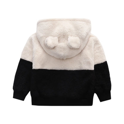 Hoodie Boys Toddler Little Boys Girls Fleec𝐞 Hoodie Pullover Sweatshirts Hooded Thick Bear Ears Shape Hoodies For Boys Age 2-8