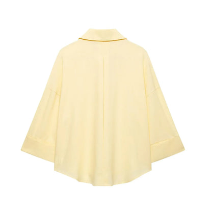 Spring Autumn Simple Linen Blend Long Sleeve Casual Shirt Summer Lapel Single Breasted Loose Chic Shirts Fashion Blouses Women