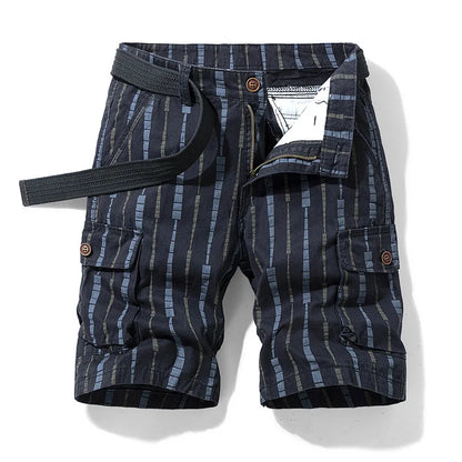 Men Shorts 2023 Fashion Plaid Beach Shorts Mens Casual Camo Camouflage Shorts Military Short Pants Male Bermuda Cargo Overalls