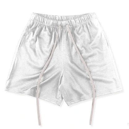 Summer Beach Shorts Plain Gym Shorts Mens Mesh Quick Dry Breathable Basketball Shorts Man Bodybuilding Fitness Shorts