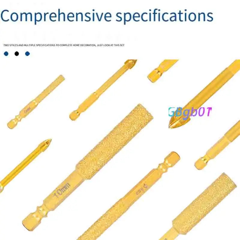 Brazed Diamond Drill Bit - Dry Drilling, No Water Needed - Multi-Function Grinding &amp; Trimming - Glass/Concrete/Tile Hole Cutter