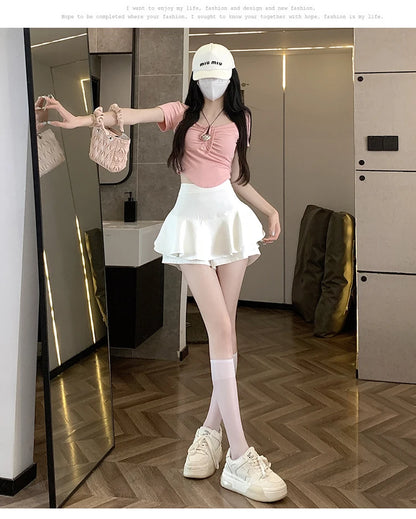 Woman Skirt Short White Skirts for Women High Waist Gyaru Korean Fashion Chic and Elegant Premium Quality Stylish Style
