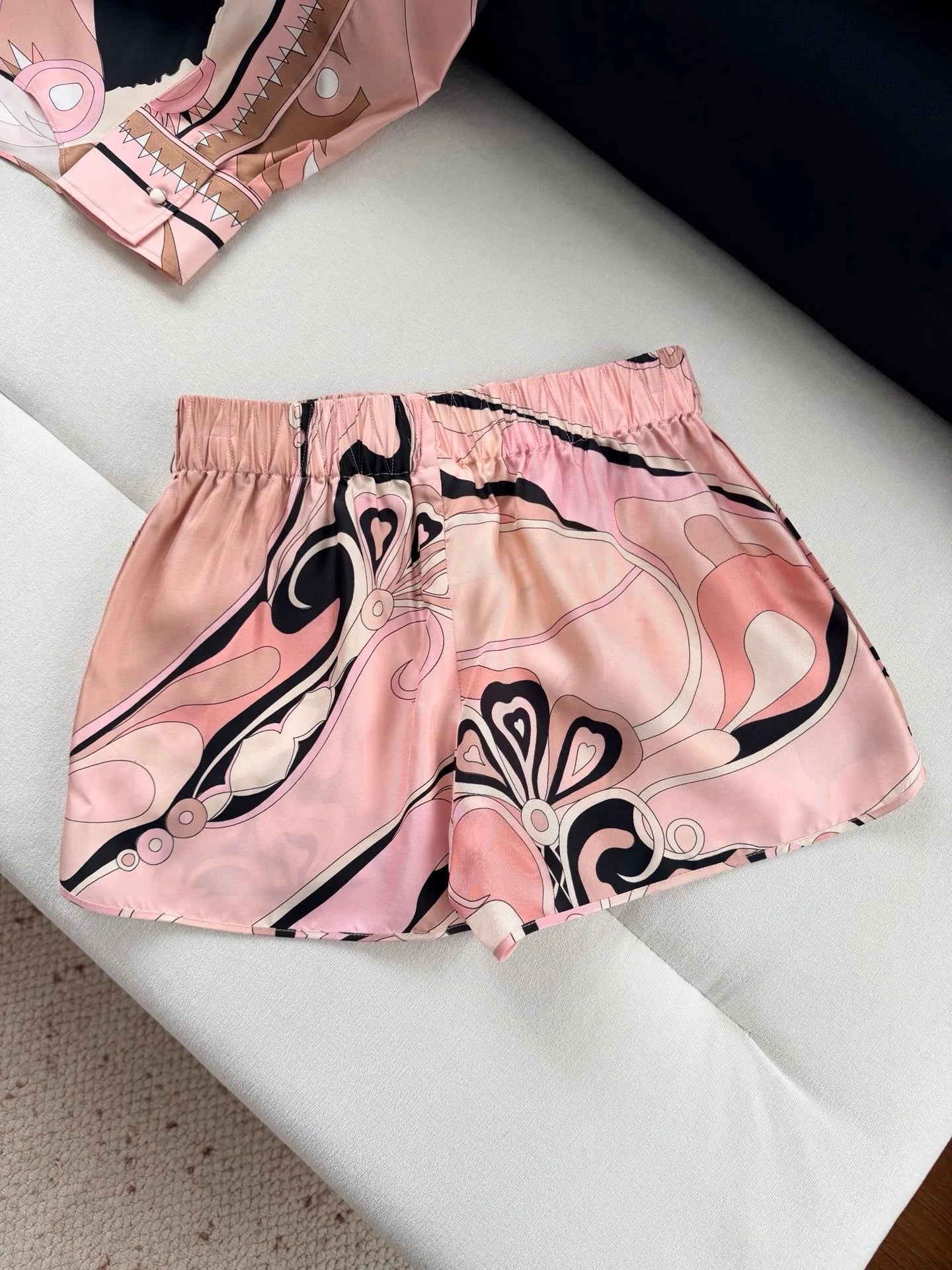 Trendy Shorts Skirts Top Set Women&