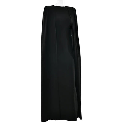 2025 New Fashion High Waist Evening Dress for Women Polyester Fabric Gathered Skirt Tight Fit Gown for Parties And Banquets