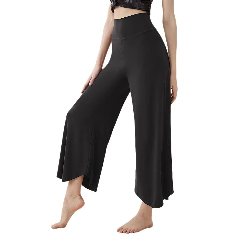 Soft Palazzo Pants for Women, High Waist Wide Leg Dance Yoga Casual Loungewear