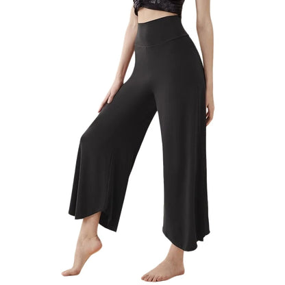 Soft Palazzo Pants for Women, High Waist Wide Leg Dance Yoga Casual Loungewear