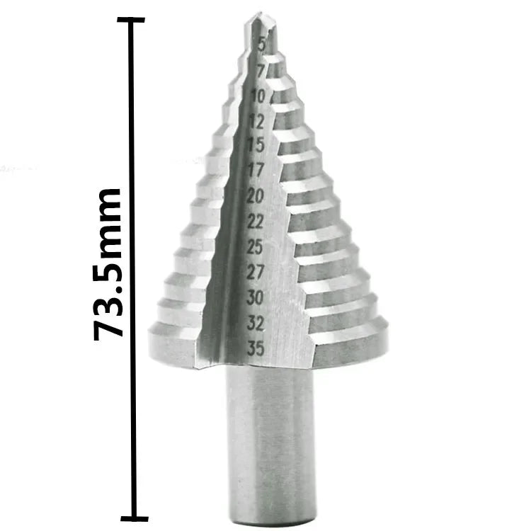 5-35MM High Speed Steel Step Drill Bit Wood Metal Drilling Bit HSS Power Tools Hole Cutter Industrial Reamer Tool Accessories