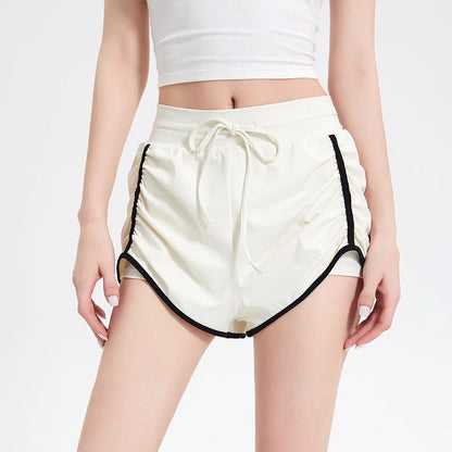 Sports Shorts for Women in Summer, Anti Glare, Quick Drying, Running, Fitness, Three Quarter Pants, Breathable