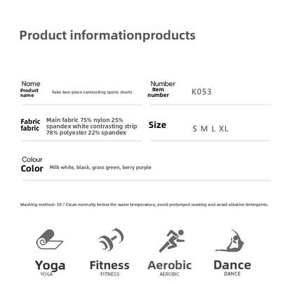 Sports Shorts for Women in Summer, Anti Glare, Quick Drying, Running, Fitness, Three Quarter Pants, Breathable