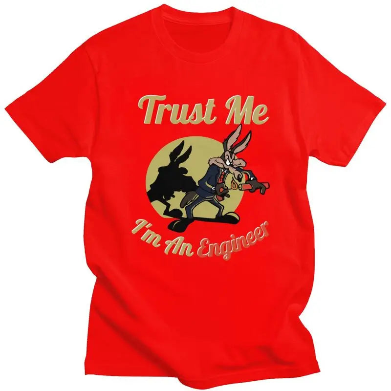 Custom Trust Me Im An Engineer T Shirts for Men 100% Cotton Tee Tops Tshirt Short-Sleeve Fashion T-shirt