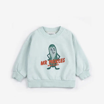 Kids Clothing 26 Boys Girls Hoodie Round Neck Plus Velvet Sweatshirt Girls Winter Clothes Boys Baby Tops Coat Child Clothing