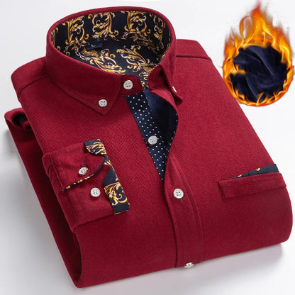 Mens Clothing Shirt For Men Long Sleeve Casual Shirt Winter Camisas Blouse Men&