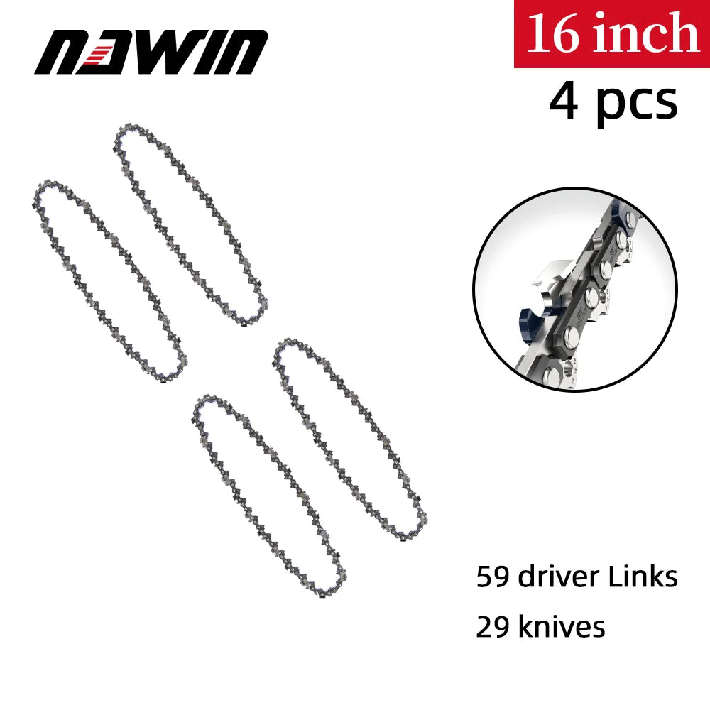 NAWIN Chains for electric chain saws 4/6/8/10/12/16 inch wood saws chain saws