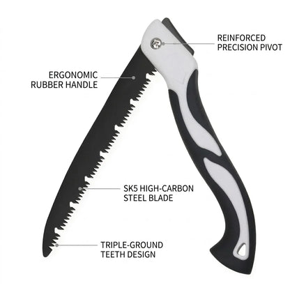 Folding Hand Saw, Multifunctional Outdoor Logging Woodworking Portable Saw, Garden Pruner for Tree Trimming, Gardening Tool