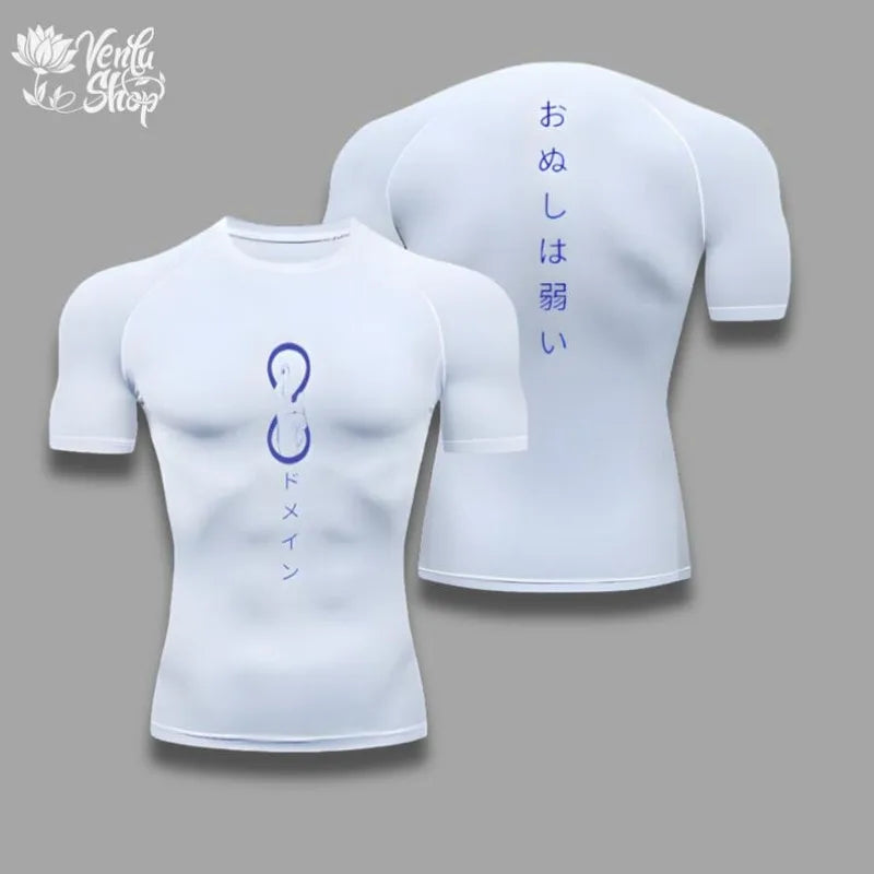 Gymwear, Satoru Gojo, Jujutsu Kaisen, Sorcerer, Hollow Purple, JJK, Gym Clothing, Compressions, Sportswear, Muscles