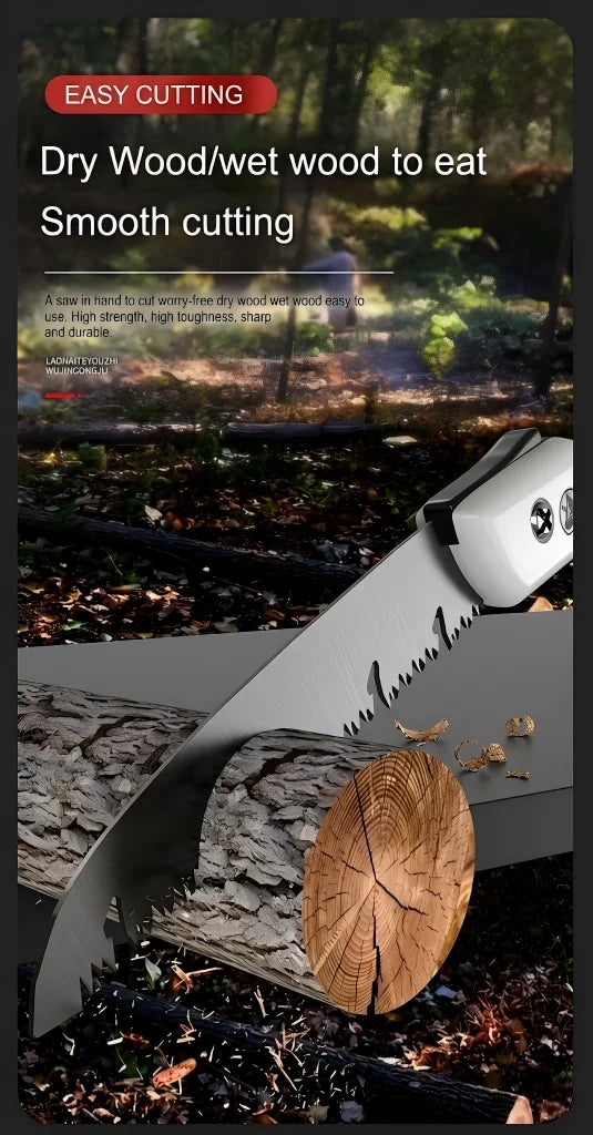 Folding Hand Saw, Multifunctional Outdoor Logging Woodworking Portable Saw, Garden Pruner for Tree Trimming, Gardening Tool