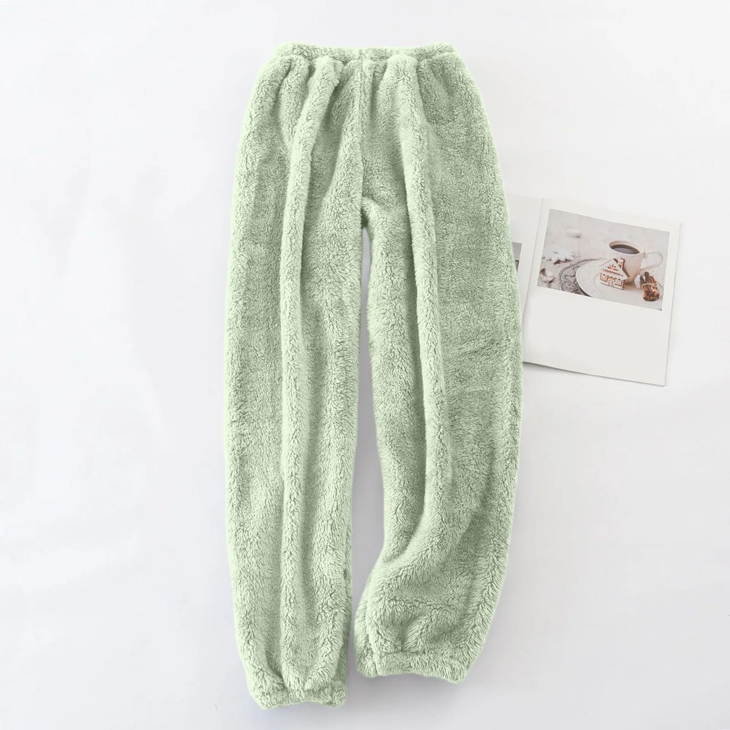Pajamas Pants For Women Warm Winter Solid Color Sleepwear Pyjamas Plush Pants Women Nightwear Fashionable Home Wear