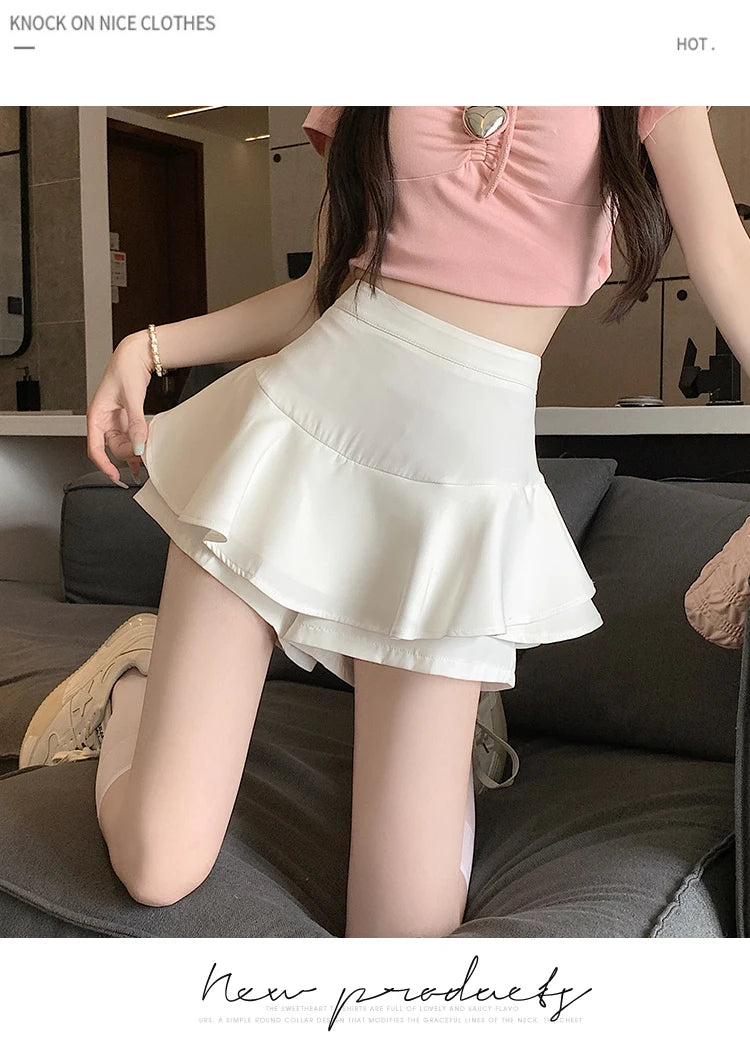 Woman Skirt Short White Skirts for Women High Waist Gyaru Korean Fashion Chic and Elegant Premium Quality Stylish Style