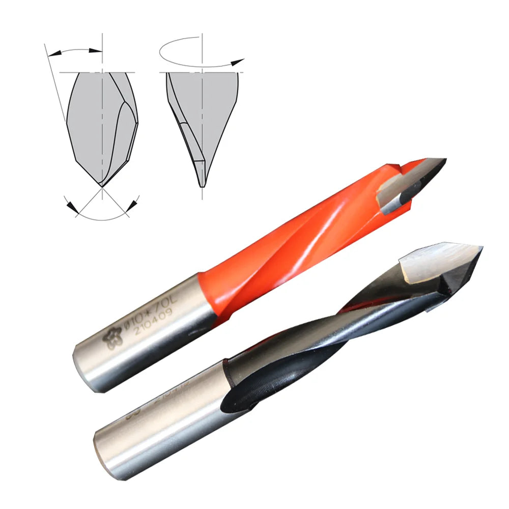2 flute Industrial Dowel Drills Wood Gang Boring Bits for Resistant Dia.5-10mm Hole Making Woodworking Tools Blade Rows Machine