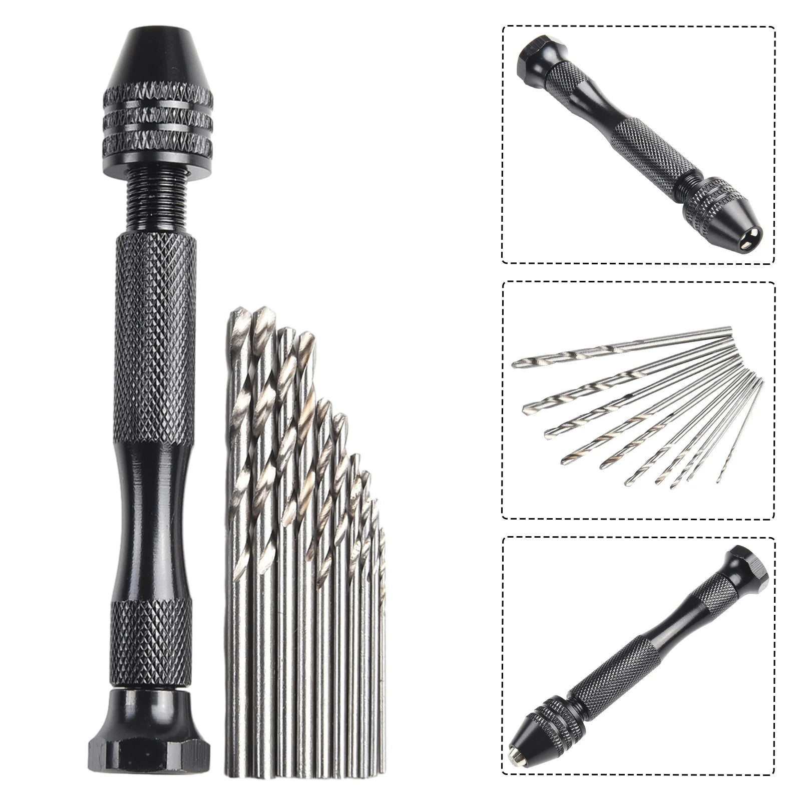 0.3-3.2mm  Small Hand  Drill Set  Woodworking Drilling Tools For Models Hobby DIY Jewelry Craft Hand Manual Drill Bit
