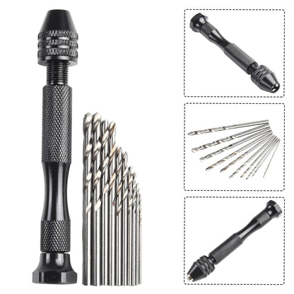 0.3-3.2mm  Small Hand  Drill Set  Woodworking Drilling Tools For Models Hobby DIY Jewelry Craft Hand Manual Drill Bit