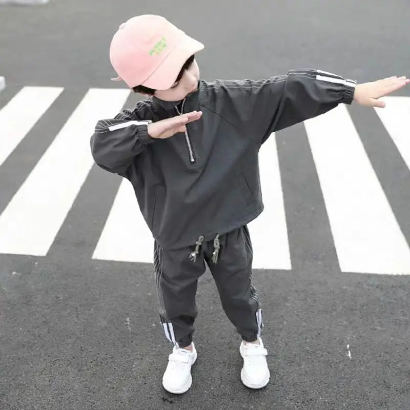 2023 Kids Clothes Boys Spring Autumn teenage Sports Suit Boys Set tracksuits Children Clothing Set 2pcs coat+Pants Causal