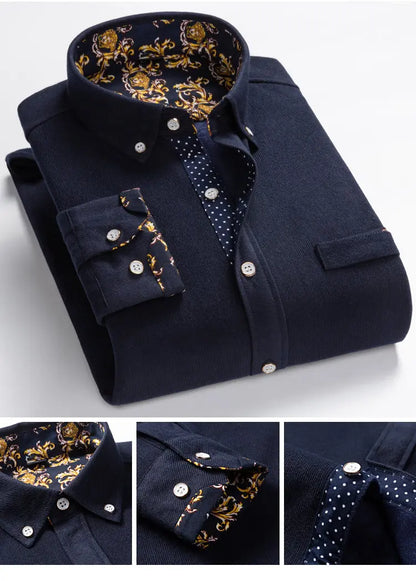Mens Clothing Shirt For Men Long Sleeve Casual Shirt Winter Camisas Blouse Men&