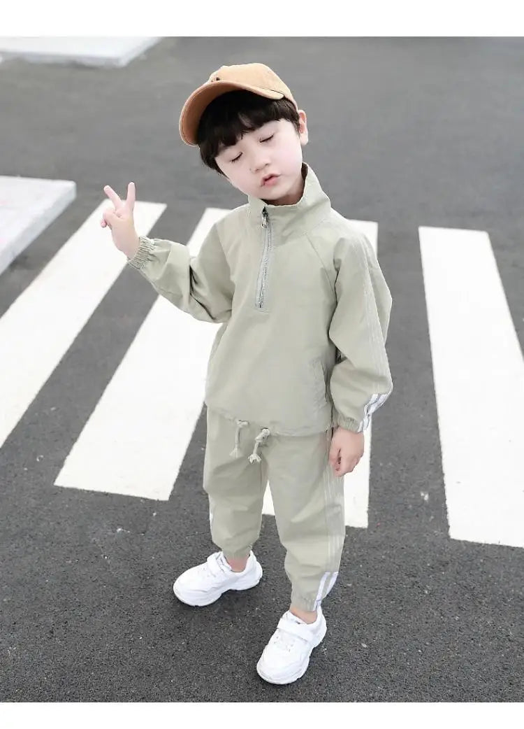 2023 Kids Clothes Boys Spring Autumn teenage Sports Suit Boys Set tracksuits Children Clothing Set 2pcs coat+Pants Causal
