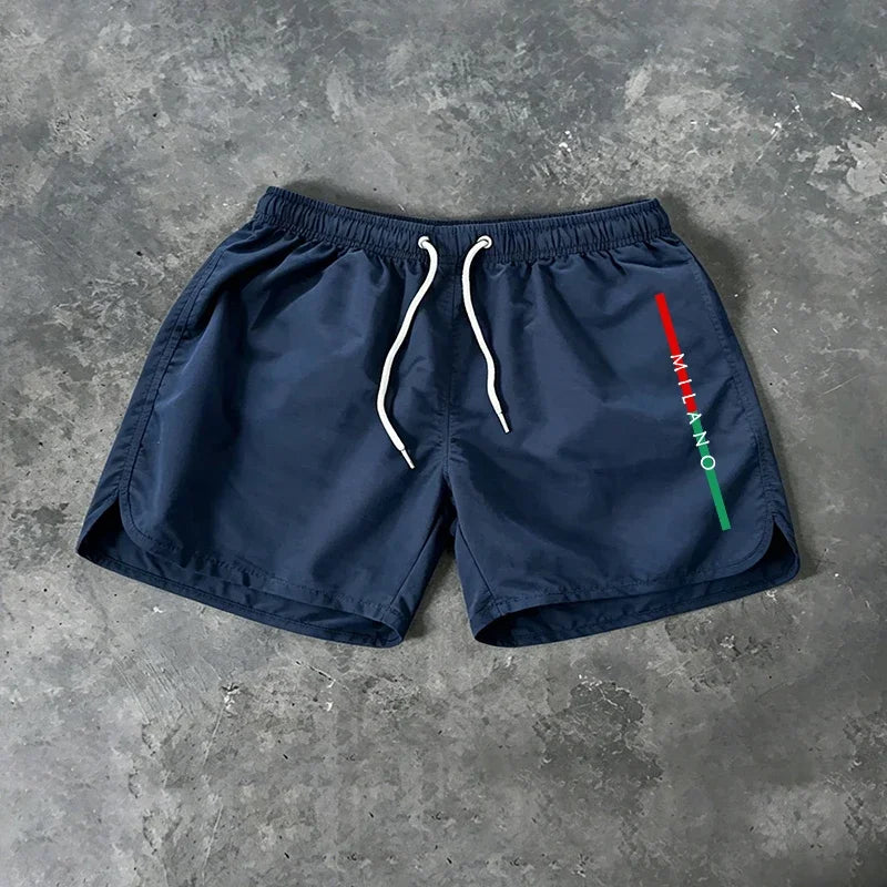 Summer Mens Beach Shorts Casual Quick Dry Surf Man Swimwear Outdoor Jogging Shorts Swimming Fashion Elastic Waist Sports Pants