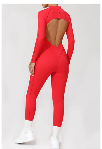 Yoga Suit Gym Set Women Training Sportswear Fitness Long Sleeved Sports Jumpsuit Women Push Up Female Workout Clothes Bodysuits