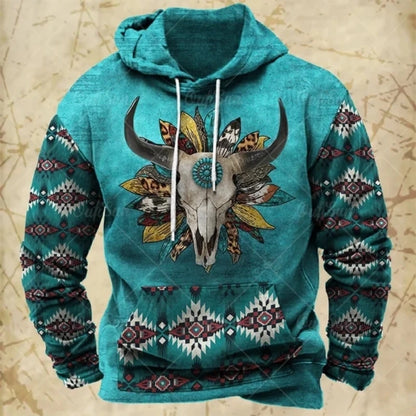Hoodies For Men Y2k Golf Camping Casual cowboy Long Sleeve Autumn Fashion Sweatshirts 3d Printed Hooded Holiday Loose Oversized