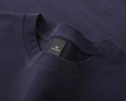 600g Cotton T-Shirts Men Short Sleeved Heavyweight Summer Round Neck Loose Breathable Shirt for Men Women Basic Tee
