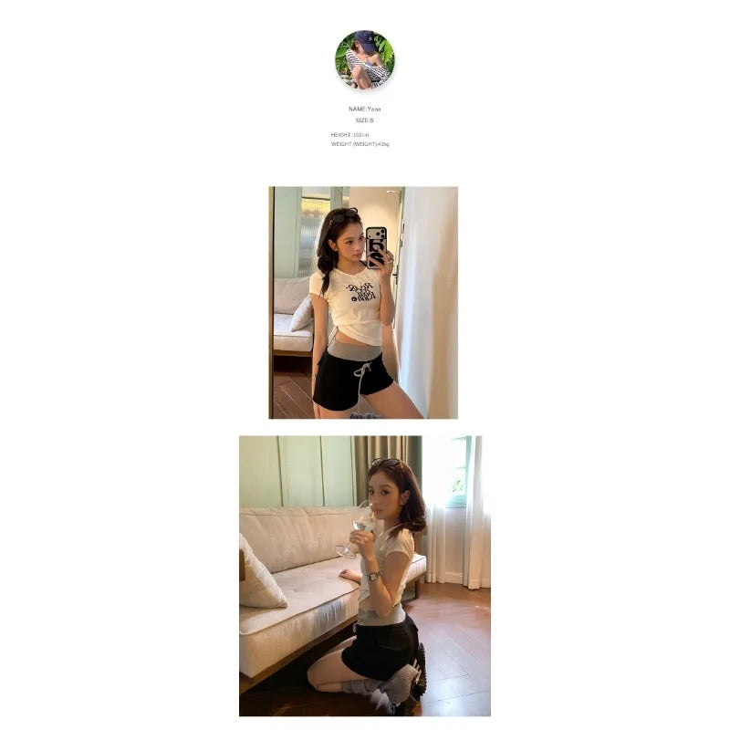 Womens Shorts Simple Daily Wear Versatile Design Easy Lounge Shorts Trendy Streetwear