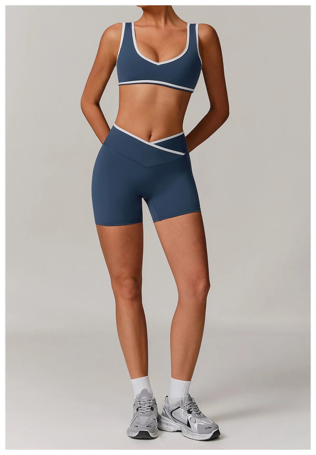 Women Gym Clothes Yoga Suits High Waist Two Piece Set Gym Leggings Yoga Sportswear Fitness Vest Crop Top Tracksuits Sports Bra