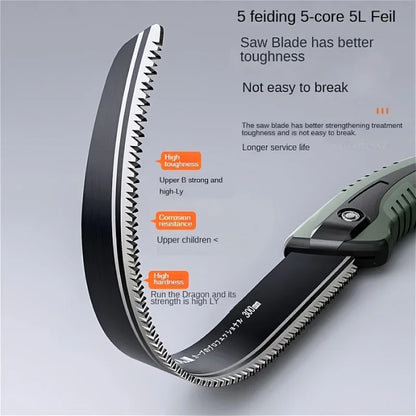 Compact Hand Saw，Sharp SK5 Steel Blade，Durable Gardening Tool，Achieve Efficient Cutting，Wood Cutting Tools，