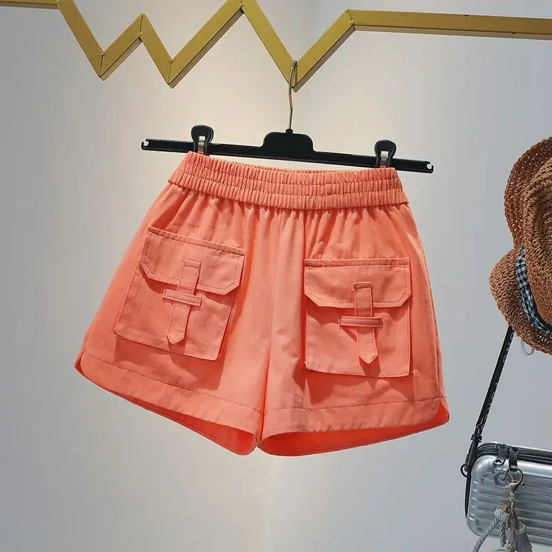 High Waist Wide Shorts for Women Casual Short Pants Woman New In Low Price Y2k Harajuku Aesthetic Trend 2025 Cheap Stretchy Hot