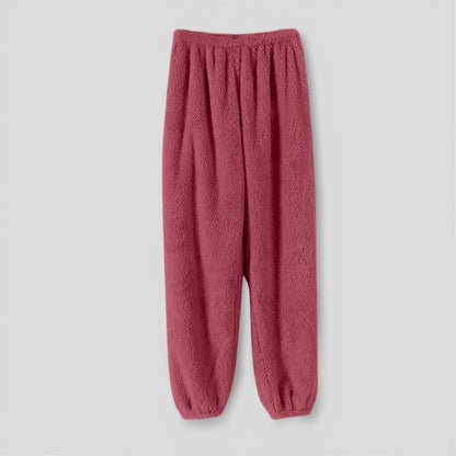 Pajamas Pants For Women Warm Winter Solid Color Sleepwear Pyjamas Plush Pants Women Nightwear Fashionable Home Wear