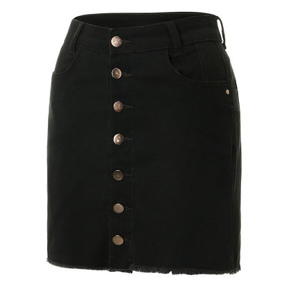Jeans Skirt Women Shorts Comfortable Soft Breathable Denim Short Skirts Elastic Fashionable Hip Skirt Ruffle Table Skirt Female