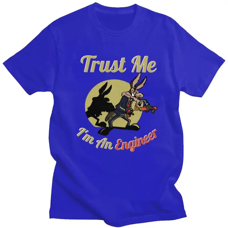 Custom Trust Me Im An Engineer T Shirts for Men 100% Cotton Tee Tops Tshirt Short-Sleeve Fashion T-shirt
